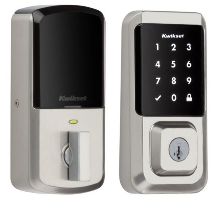 Multi-factor biometric access device combining fingerprint reader with keypad for two-factor authentication at high-security door